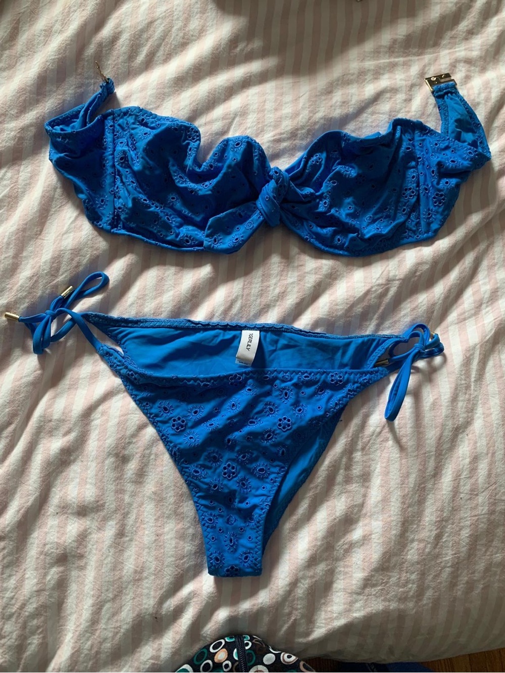 Tigerlily Royal Blue Eyelet Tie-Side Bikini